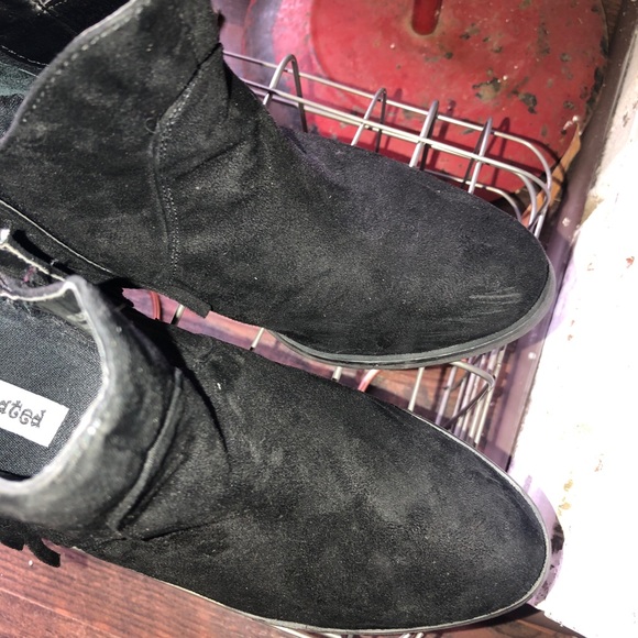 Not Rated Braxton Fringe Booties Black Size 7 - Picture 6 of 7